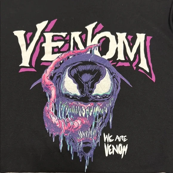 Marvel Men’s Black Venom Graphic T-Shirt size M - Picture 2 of 3